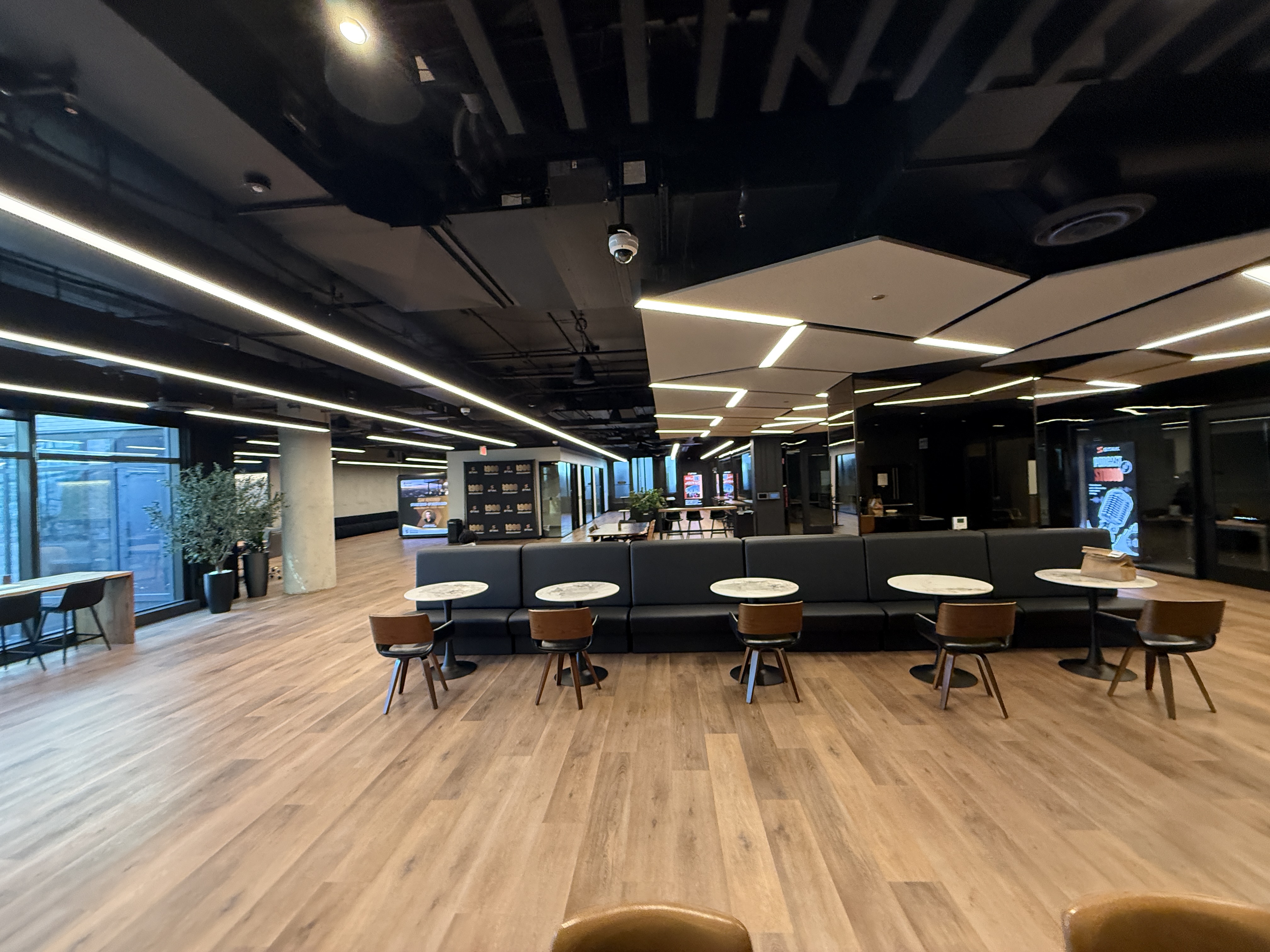 STAK Space main hall with booth seating